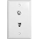 Combination Phone/CATV Jack White (Pkg of 25) Combination Phone/CATV Jack White (Pkg of 25)