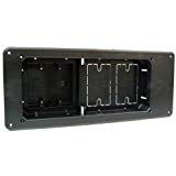 Arlington TVB613BL-1 Recessed TV Outlet Box with Paintable Trim Plate, Black, 4-Gang Color: Black Arlington TVB613BL-1 Recessed TV Outlet Box with Paintable Trim Plate, Black, 4-Gang Color: Black